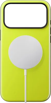 Image de Nomad Modern Coque iPhone 17 Pro Max – Anneau de caméra surélevé – Résiste à des chutes de 2,4m – Boutons en aluminium recyclé - Jaune