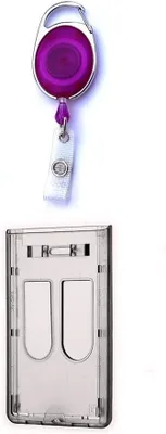 Produktbild von 1x LILA Transparent Ausweisset Ausweisjojo Zipper Jojo Auswelter Kartenhülle Ausweishülle