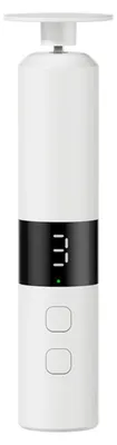 Image de INF Lime électrique 2-en-1 pour pieds et râpe à ongles avec têtes interchangeables, affichage numérique 3 vitesses, rechargeable USB, rotation réversible, portable Blanc
