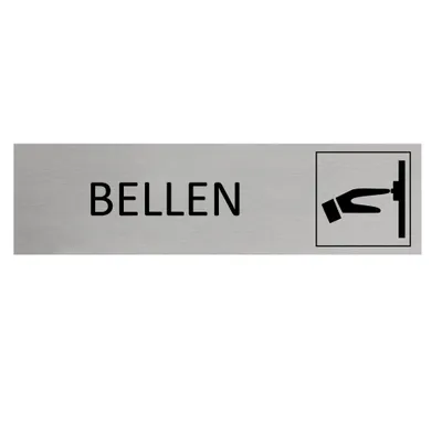 Produktbild von CombiCraft Aluminium Türschild mit Bellen  165x45mm