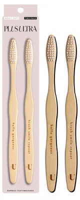 Imagen del producto de Set de 2 cepillos de dientes de bambú con cerdas suaves