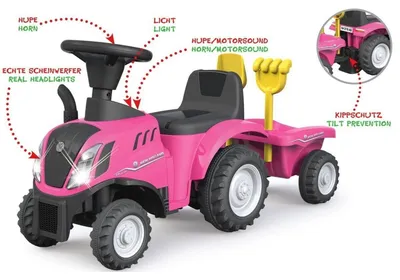 Zdjęcie produktu dla Jamara New Holland T7 Tractor, 1 lat(a), 4 szt., Niebieski, Różowy, Wymagane baterie