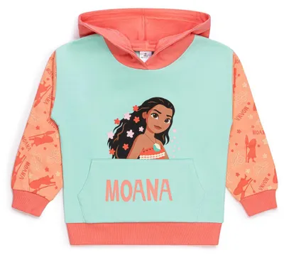 Produktbild von Disney Moana Mädchen Hoodie - Kleinkind & Kinder Pullover Pullover - Weiche Baumwolle Sweatshirt mit - Alter 2-12 Jahre - Gemütliches Prinzessinnen-Top für Mädchen, mehrfarbig, 7-8 Years – Größe 7-8 J