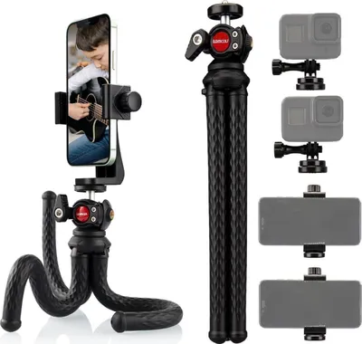 Image de Trépied flexible pour téléphone portable avec support XL & adaptateur Actioncam