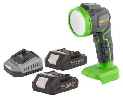 Immagine prodotto di Procraft LL18bb Faretto LED a batteria 20 V 300 lm + 2x batteria 2,0 Ah + caricabatteria