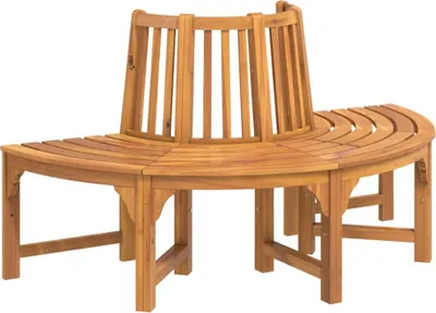 Immagine prodotto di vidaXL Panca ad albero semicircolare Ø160 cm in legno massiccio di eucalipto