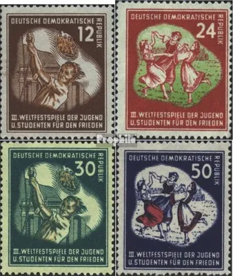 Produktbild von Briefmarken DDR 1951 Mi 289-292 (kompl.Ausg.) gestempelt Weltfestspiele für den Frieden