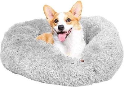 Produktbild von Weiches Haustierbett, Beruhigendes Hundebett, Antirutsch Boden, Waschbare Hülle