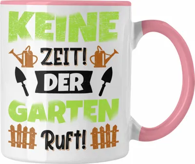 Produktbild von Trendation - Gärtner Tasse Geschenk Spruch Garten Becher Kaffeetasse für Hobbygärtner Garten (Rosa)