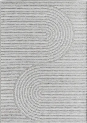 Imagen del producto de Alfombra para exteriores estilo bohemio, ideal para salón, balcón o terraza, color gris, rectangular, 80x150 cm