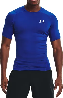 Produktbild von Under Armour HeatGear Kurzarm-Baselayer-T-Shirt, Blau M