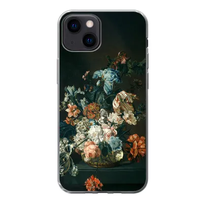 Produktbild von MuchoWow® Handyhülle Schutzhülle Hülle für iPhone 13 mini Stilleben mit Blumen - Alte Meister - Kunst Silikon Softcase Handy Hülle - Softcase