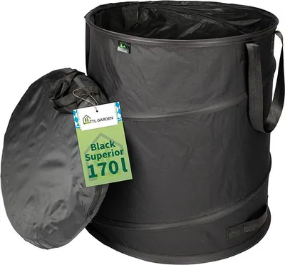 Produktbild von TTL GARDEN Gartenabfallsack BLACK SUPERIOR 170L schwarz Gartensack Laubsack Oxford