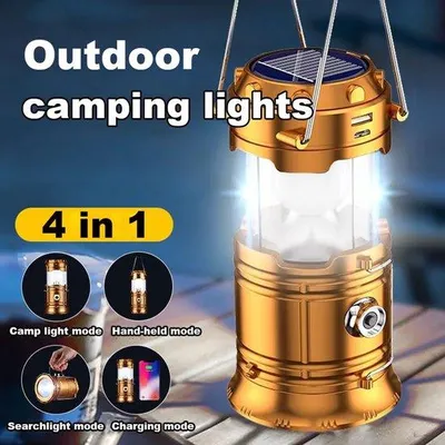 Image de Lampe de camping à LED, lampe de secours portable, rechargeable par USB, télescopique, pour kits d'urgence
