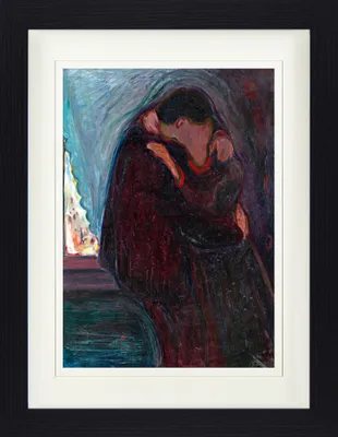 Produktbild von Edvard Munch Gerahmtes Bild Mit Edlem Passepartout | Wand-Bilder | Im Bilderrahmen - Der Kuss, 1897 (40 x 30 cm)
