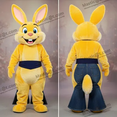 Obrázek produktu pro Žlutý MASTICOT plyšový zajíc s velkýma ušima – maskot divokého králíka
