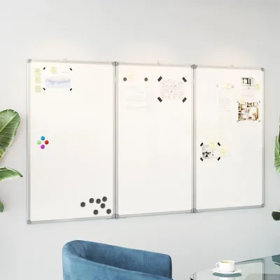 Produktbild von Möbel Magnetisches Whiteboard Klappbar 150x100x1,7 cm Aluminium - Magnettafeln & Whiteboards 4005361