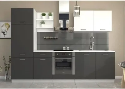 Image de Cuisine entièrement équipée  - L 270 cm - plan de travail de 210 cm inclus - gris graphite