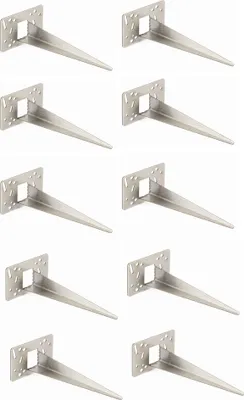 Produktbild von Novatool 10 x Erdspieße Metall 10 x 6 x 18 cm Edelstahl Profi Bodenanker für Lampen Bodenhülse Gartenspiess Gartenspieße Gartenzubehör Erdbefestigung Steckdosensäulen Erdnagel Erdanker Stahl (Elektro)