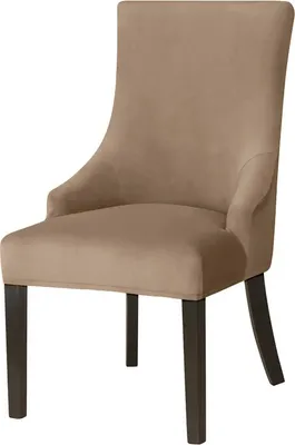 Produktbild von Seitenstuhlhussen mit Flügelrücken TOSCANA, dick Velours, BEIGE