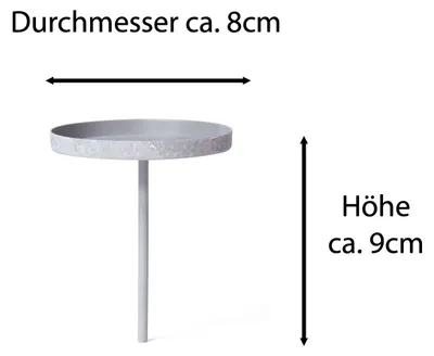 Produktbild von Novaliv 4x Kerzenpick Flach 8 cm GRAU