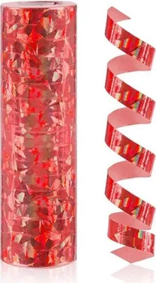 Zdjęcie produktu dla Serpentyna holograficzna czerwona - 400 cm - 1 szt