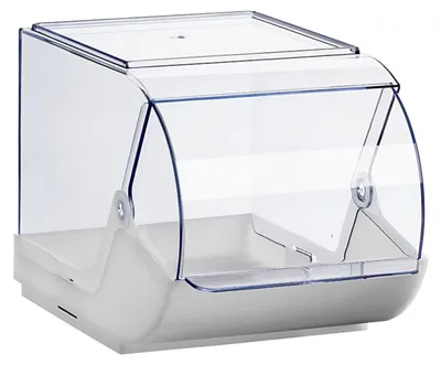 Produktbild von hünersdorff Stückartikelbox aus PP, mit transparentem Klappdeckel, 3,7 Liter Füllvolumen, transparent