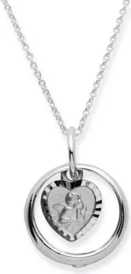 Produktbild von Unique Silber Taufring 925 Engelsanhänger Zirkonia KTR0042