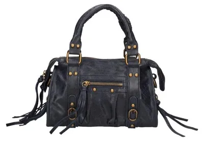 Zdjęcie produktu dla Torba na Ramię Damska Erisia Zamsz Drukowany Regulowana Kamizelka Italy Black B UNICA 25x15x10 cm