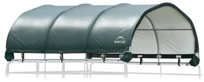 Produktbild von ShelterLogic Folien Weidezelt Überdachung ohne Stahlgestell Grün 370x370x170 cm