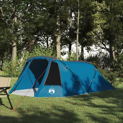 Produktbild von "Schlussverkauf" Tunnelzelt 1 PC - Campingzelte UV-beständige - mit Dach - Blau und Grau 328x228x115 cm C15409