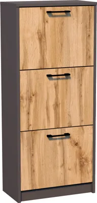 Produktbild von Składana szafka na buty IBOJA - grafit / dąb wotan