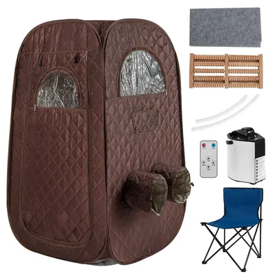 Immagine prodotto di Sauna a vapore - Sauna portatile - Tenda per sauna - Cabina a vapore - Sauna mobile - Generatore di vapore da 3 litri