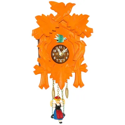 Image de Trenkle - 2002_SQ_orange - horloge murale coucou - Quartz - Kuckulino Color Edition