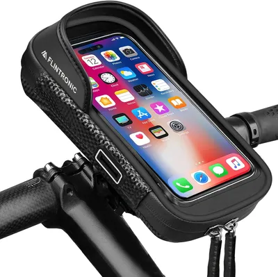 Zdjęcie produktu dla Uchwyt na telefon do roweru, wodoodporny - obracany o 360 stopni - do telefonów o przekątnej do 6,7 cala