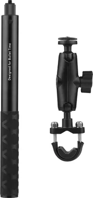 Produktbild von Motorrad Fahrrad Unsichtbarer Selfie Stick Lenkerhalterung 28cm-115cm Einstellbare Laenge mit 1/4 Zoll Schraube Flexible Lenkerhalterung fuer Insta360 ONE X/ ONE/ EVO Kamera