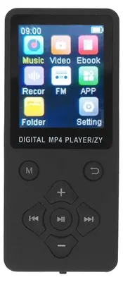 Obrázok produktu pre Multifunkčný MP4 prehrávač s 1,8-palcovým farebným displejom, Bluetooth 5.0, prehrávač MP3, HiFi hudobný prehrávač, podporuje prehrávanie obrázkov, videí, elektronických kníh a nahrávanie. Čierna farba