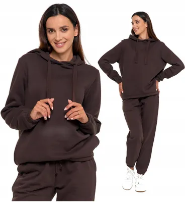 Produktbild von Moraj Damen Hoodie Kapuzenpullover – Brązowy, Größe S, bequem