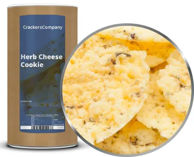 Produktbild von CrackersCompany Kräuter-Käse-Cookie (Herb Cheese Cookie), Membrandose 200 g