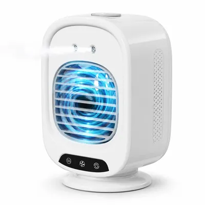 Produktbild von Tragbare Klimaanlage, Mini-Luftkühler mit 300 ml Wassertank, 3 Geschwindigkeiten,2 Sprühmodi, USB-Design, geeignet für Büro, Schlafzimmer, Camping usw