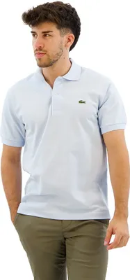 Zdjęcie produktu dla Lacoste Polo szeroki krój jasnoniebieski jednokolorowa bawełna