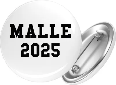 Produktbild von Huuraa Button Malle 2025 Mallorca 25mm rund mit Sicherheitsnadel Ansteckbutton Geschenkidee