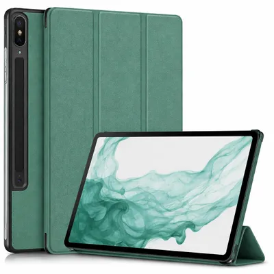 Produktbild von Schutzhülle für Samsung Galaxy Tab S7 S8 11" Hülle Case Smart Cover (2020/2022) T870 T875 T876 T877 SM-X700 X706 Wake Up Sleep Etui Tasche Marine Grün