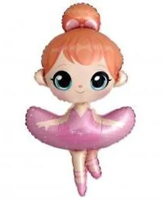 Produktbild von Folienballon „Ballerina“ in Rosa, Flexmetal, 117 cm