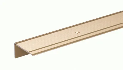 Produktbild von Alberts Treppenkanten-Schutzprofil | gebohrt | Aluminium, sandfarbig eloxiert | 1000 x 43 x 23 mm