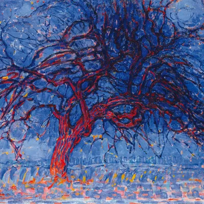 Produktbild von Piet Mondrian Kunstdruck Bild - Der Rote Baum, 1908-10 (100 x 100 cm)