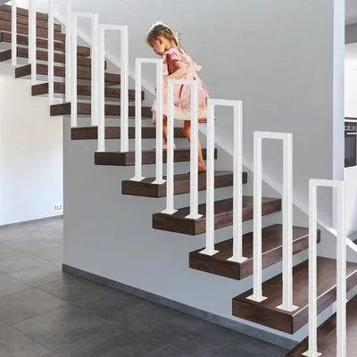 Productafbeelding van U-vormige Trapleuning Bouwpakket Zwart 35 cm - Eenvoudige Installatie en Veiligheid
