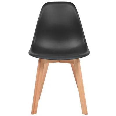 Image de vidaXL Chaises de salle à manger 4 pcs. noir plastique