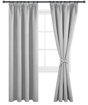 Productafbeelding van Verduisteringsgordijn met plooiband, set van 2, afmetingen 228 cm hoog x 117 cm breed