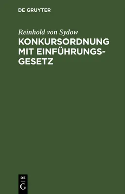 Produktbild von Konkursordnung mit Einführungsgesetz